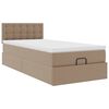 vidaXL Ottoman-Bett mit Matratze Cappuccino-Braun 90x190 cm Kunstleder