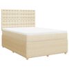 vidaXL Boxspringbett mit Matratze Creme 140x190 cm Stoff