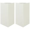 vidaXL Pflanzk&uuml;bel 2 Stk. Wei&szlig; Dreieckig 50x43x75 cm Stahl
