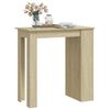 vidaXL Bartisch mit Regal Sonoma-Eiche 102x50x103,5 cm Holzwerkstoff