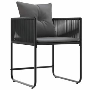 vidaXL Stuhl 4 stk. Schwarz und Anthrazit PE-Rattan