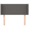 vidaXL Kopfteil mit Ohren Grau 103x16x78/88 cm Kunstleder