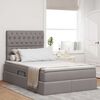 vidaXL Bett mit Stauraum und LED mit LED Taupe 120 x 190 cm Polyester