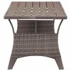vidaXL Gartentisch Grau 120x70x66 cm Poly Rattan