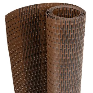 vidaXL Balkon-Sichtschutz Braun und Schwarz 300x80 cm Poly Rattan