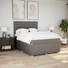 vidaXL Boxspringbett mit Matratze Taupe 140x190 cm Stoff