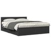 vidaXL Bettgestell mit Kopfteil ohne Matratze Schwarz 160x200 cm