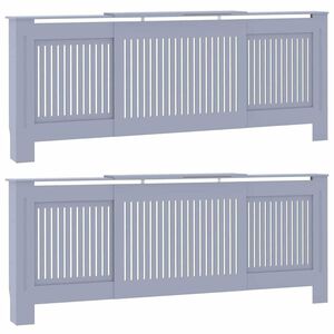 vidaXL Heizk&ouml;rperabdeckung 2 pcs Grau 205 x 20,5 x 81,5 cm