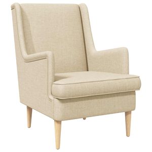 vidaXL Sessel Creme Stoff