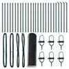 vidaXL Bodenmontierter Sechseckzaun 50 x 0,8 m PVC-beschichteter Stahl