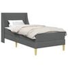 vidaXL Bettgestell mit Matratze Dunkelgrau 90 x 190 cm Stoff