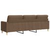 vidaXL 3-Sitzer-Sofa Braun 210 cm Stoff