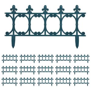 vidaXL Rasenkanten 16 Stk. Gr&uuml;n 10 m PP