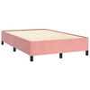vidaXL Boxspringbett mit Matratze & LED Rosa 120x190 cm Samt
