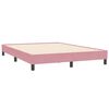 vidaXL Boxspringbett mit Matratze Rosa 160x210 cm Samt