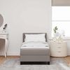 vidaXL Boxspringbett mit Matratze mit Kopfteil Taupe 200 x 80 cm Stoff