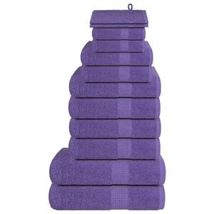 vidaXL 12-tlg. Handtuch-Set FROGN Lila 360 g/m&sup2;