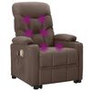 vidaXL Massagesessel mit Aufstehhilfe Taupe Stoff