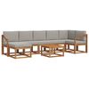 vidaXL Outdoor-Sofagarnitur mit Kissen 8 pcs Nat&uuml;rlich und Hellgrau