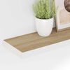 vidaXL Schweberegal Eichen-Optik und Weiß 80x23,5x3,8 cm MDF