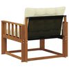 vidaXL Outdoor-Sofagarnitur Massives Akazienholz und Textilene Natur