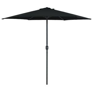 vidaXL Sonnenschirm mit Aluminium-Mast 270x246 cm Schwarz