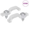 vidaXL LED Streifen Clips 2 pcs Transparent 23,8 x 7,3 x 4,3 mm