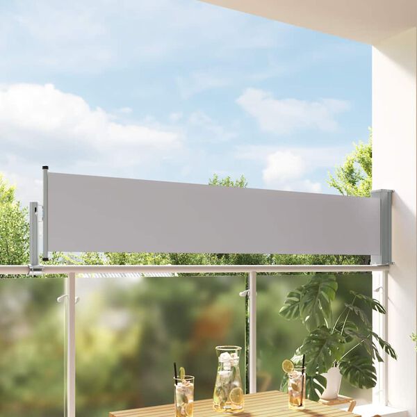 vidaXL Ausziehbare Seitenmarkise 60&times;300 cm Grau