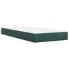 vidaXL Boxspringbett mit Matratze Dunkelgr&uuml;n 90x200 cm Samt