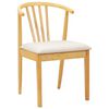 vidaXL Esszimmerstuhl 2 pcs Nat&uuml;rlich und hell Solides Gummiholz