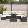 vidaXL Garten-Sofa-Set mit Kissen 9 pcs Schwarz Poly Rattan