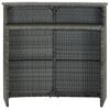 vidaXL Garten-Bartisch Grau 120x55x110 cm Poly Rattan
