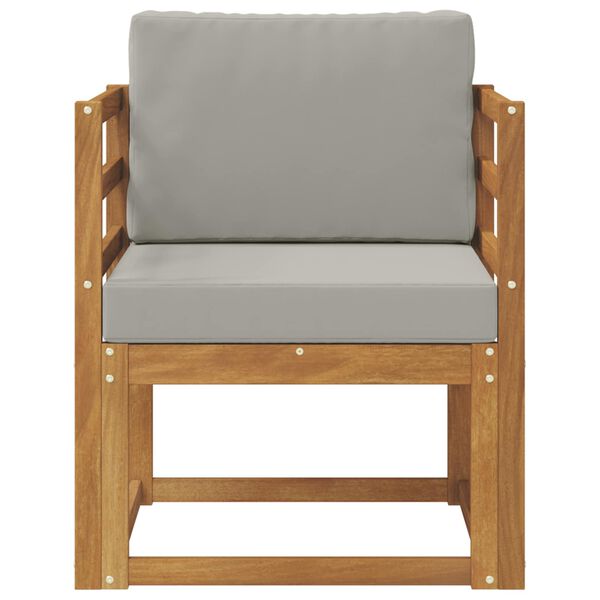 vidaXL Outdoor-Sofa Massives Akazienholz und Polyester