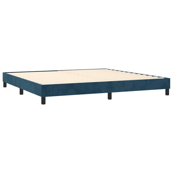 vidaXL Boxspringbettgestell Dunkelblau 200x200 cm Samt