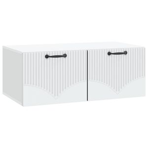 vidaXL Wandmontierter TV-Schrank Wei&szlig; 78,5 x 41 x 30 cm Holzwerkstoff