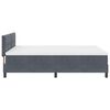 vidaXL Boxspringbett mit Matratze Dunkelgrau 160 x 200 cm Samt
