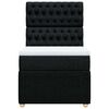 vidaXL Boxspringbett mit Matratze Schwarz 90x190 cm Stoff