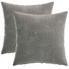 vidaXL Kissenbezug 2 pcs HEERLEN Dunkelgrau 35 x 35 cm Chenille-Stoff