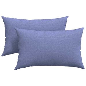 vidaXL Sofakissen 2 stk. Stoff Jeans blau 50 x 30 cm