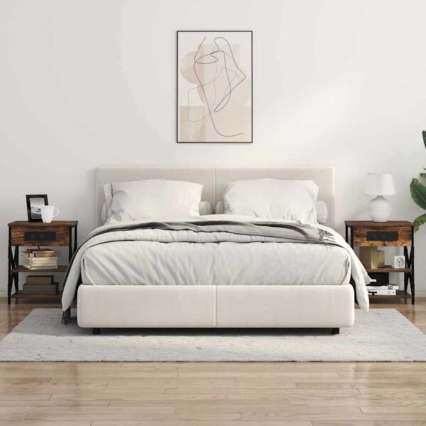 vidaXL Nachttisch Ger&auml;ucherte Eiche 41 x 31 x 51 cm Holzwerkstoff