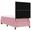 vidaXL Boxspringbett mit Matratze mit Kopfteil Rosa 90 x 200 cm Samt