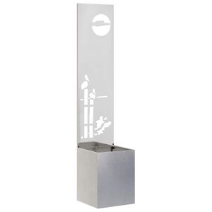 vidaXL Garten Sichtschutz-Leinwand Silber 32 x 150 cm Edelstahl