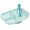 Beaba 2-tlg. Baby Mahlzeit-Set Silikon Blau