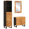 vidaXL Badezimmer Sets mit Schubladen mit Regal Natur Massivholz Mango