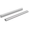 vidaXL Kleiderstange 2 pcs Silber 764 x 15 x 29 mm Aluminiumlegierung