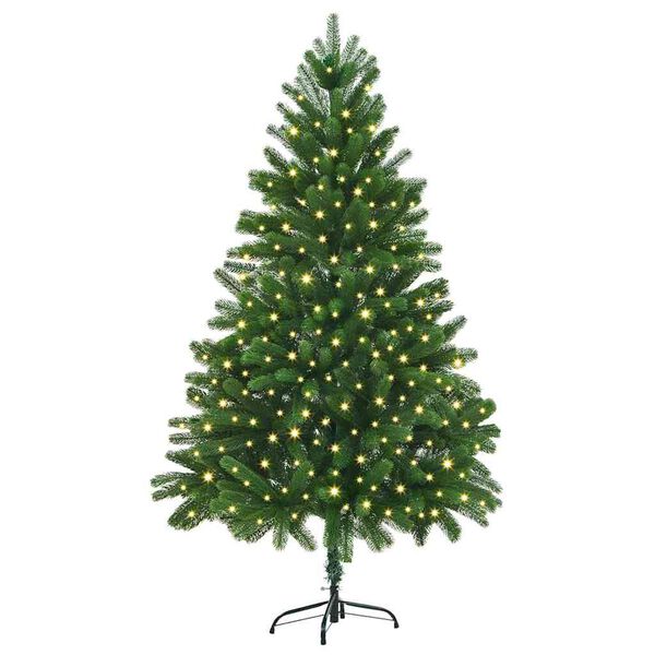 vidaXL Weihnachtsbaum mit 300 LEDs mit St&auml;nder Gr&uuml;n 180 cm PE