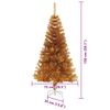 vidaXL Weihnachtsbaum mit 150 LEDs mit St&auml;nder Gold 150 cm PET