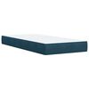 vidaXL Boxspringbett mit Matratze Dunkelblau 90x200 cm Samt