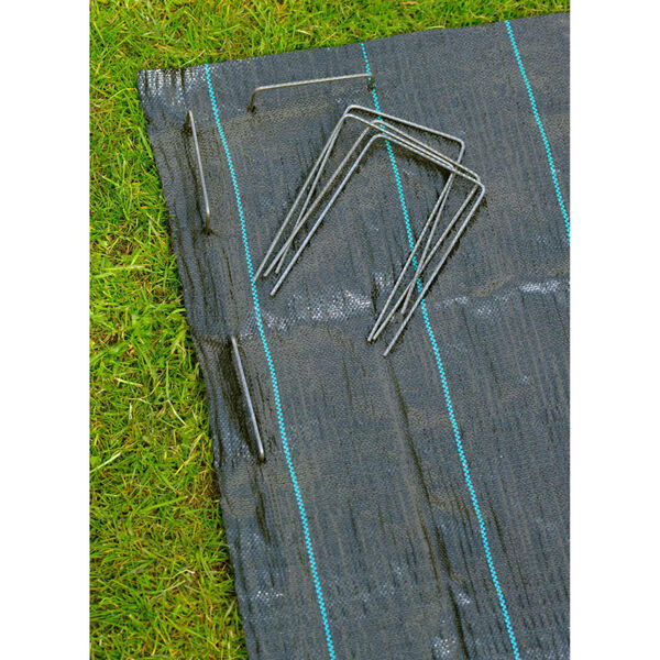 Nature Erdanker f&uuml;r Unkrautvlies 10 Stk. 12x20 cm Metall