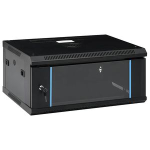 vidaXL Netzwerkschr&auml;nke mit Speicher Schwarz 600 x 450 x 285 mm Stahl